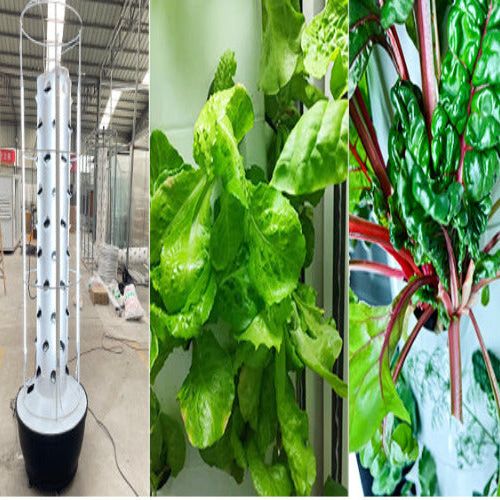 Future Gardens Hydroponics Tower 1 + lampes LED lumière du jour, 10 étages - 60 plantes