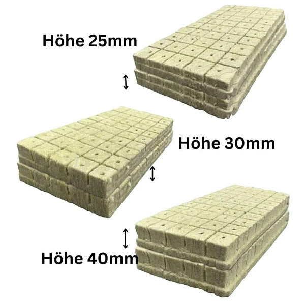 Rock-Wool Würfel / Cube in Platten - ergibt 100 Stck einzelne Cubes 25mm,30mm,40mm