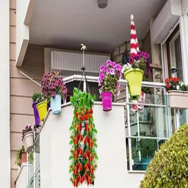 Flower strawberry planting bag 2 pieces, hanging for 8 plants such as fruits, herbs, flowers