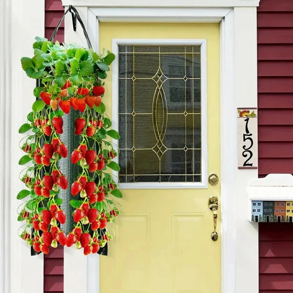 Flower strawberry planting bag 2 pieces, hanging for 8 plants such as fruits, herbs, flowers