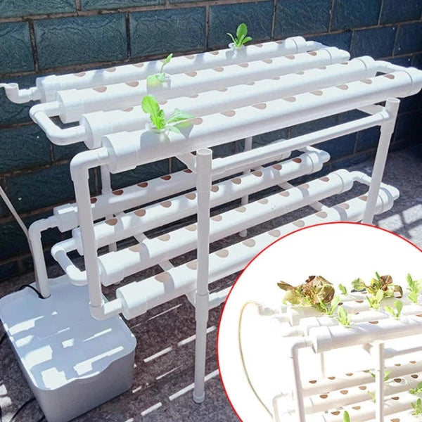 Hydroponics NFT pipe garden system for 108 plants from FutureGarden
