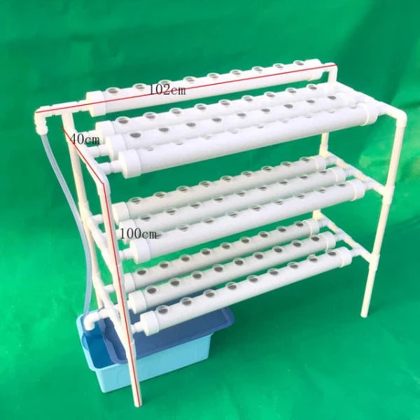 Hydroponics NFT pipe garden system for 108 plants from FutureGarden