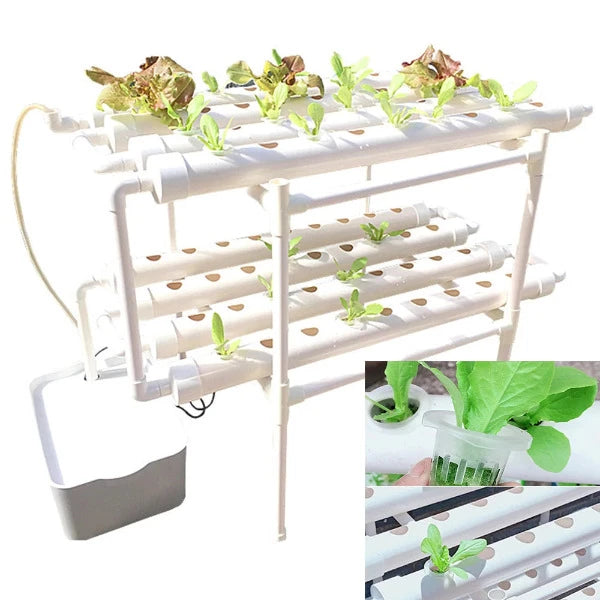 Hydroponics NFT pipe garden system for 108 plants from FutureGarden