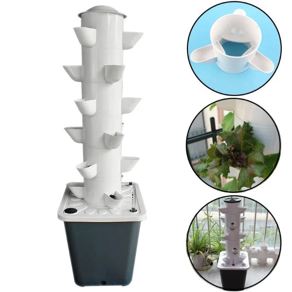 DIY Balcony Aeroponics Hydroponics Growing Tower System Future Garden Tower 6