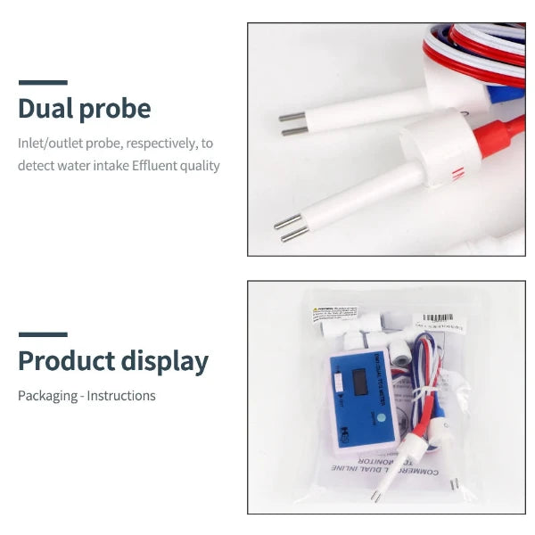 Future Garden DM1/DM2 Online TDS/EC Wasser Qualität Messgerät Dual TDS/EC Meter Dual Probe Hydroponik