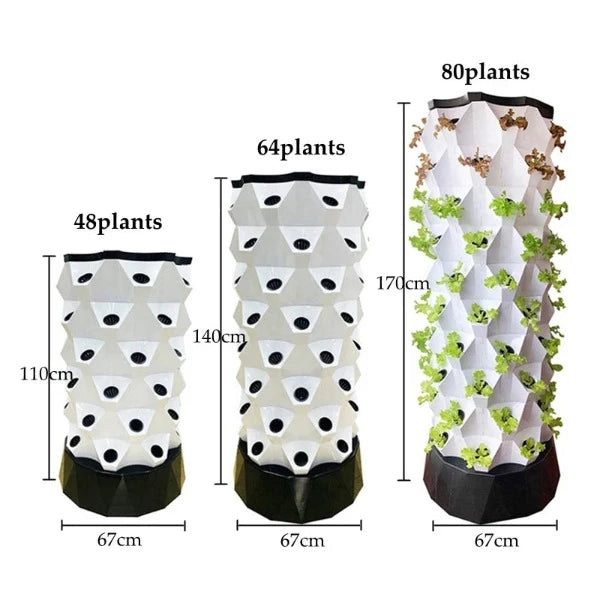 Future Gardens Hydroponics Tower 3 - up to 10 floors - 80 plants - revolution in plant cultivation