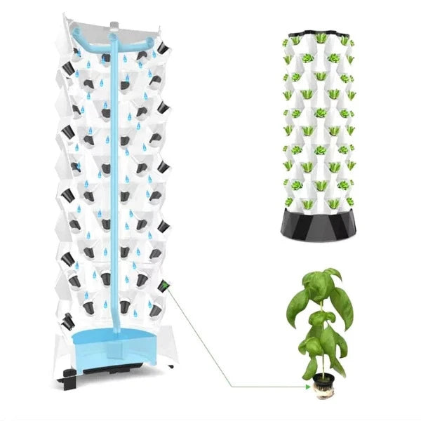 Future Gardens Hydroponics Tower 3 - up to 10 floors - 80 plants - revolution in plant cultivation