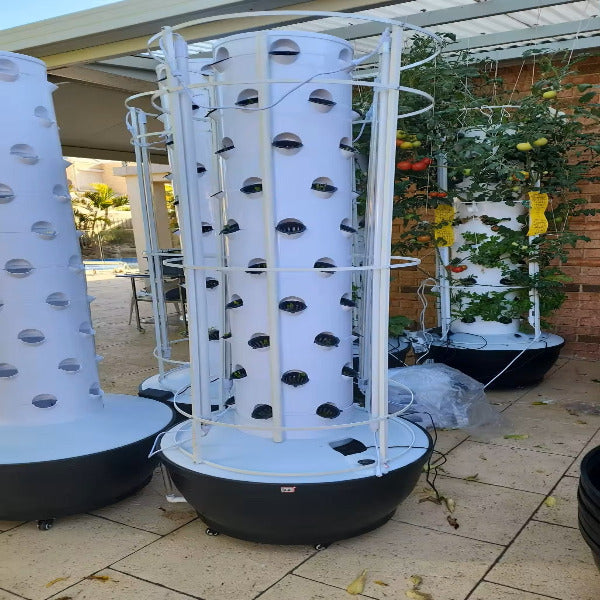 Future Gardens Hydroponics Tower 1 + lampes LED lumière du jour, 10 étages - 60 plantes