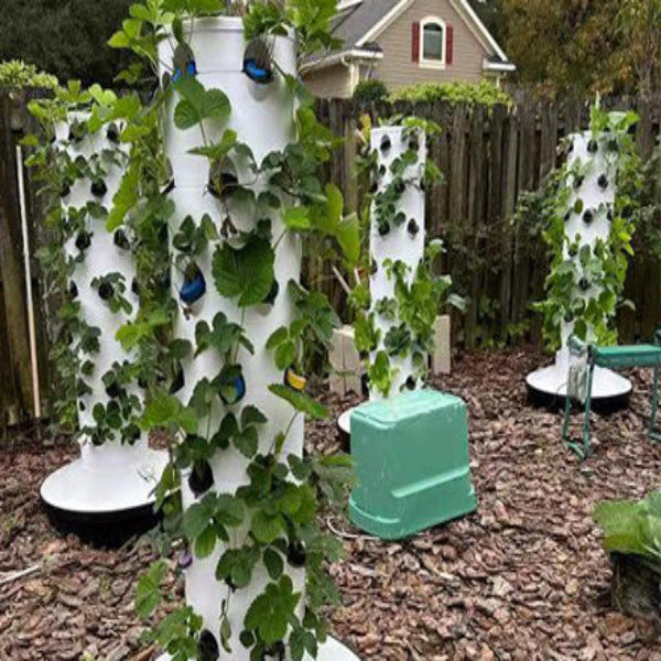 Future Gardens Hydroponics Tower 1 + lampes LED lumière du jour, 10 étages - 60 plantes