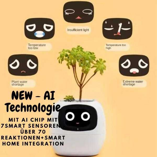 🌿 Dein neues intelligentes Pflanzen -Tamagotchi ,,Ivy,, ein smarter Ki gesteuerter Pflanztopf mit Süßen Gesichtern🌱ein perfektes Geschenk