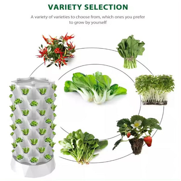 Future Gardens Hydroponics Tower 3 - up to 10 floors - 80 plants - revolution in plant cultivation 