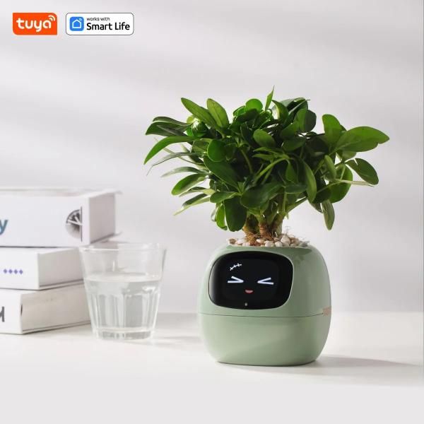 🌿 Dein neues intelligentes Pflanzen -Tamagotchi ,,Ivy,, ein smarter Ki gesteuerter Pflanztopf mit Süßen Gesichtern🌱ein perfektes Geschenk