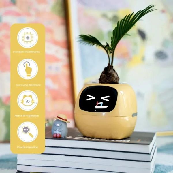 🌿 Dein neues intelligentes Pflanzen -Tamagotchi ,,Ivy,, ein smarter Ki gesteuerter Pflanztopf mit Süßen Gesichtern🌱ein perfektes Geschenk