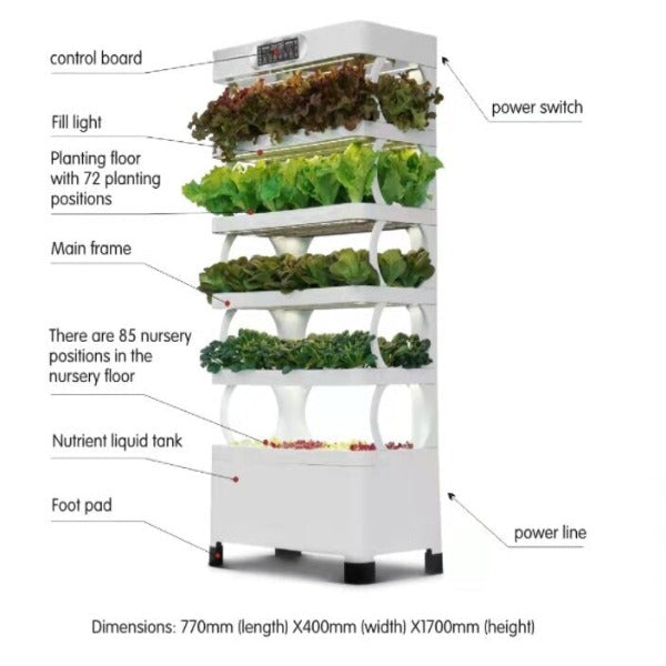 Future Garden - Hydroponik Automatik Grow Anzucht Cabinet für 157 Pflanzen - Zucht Station