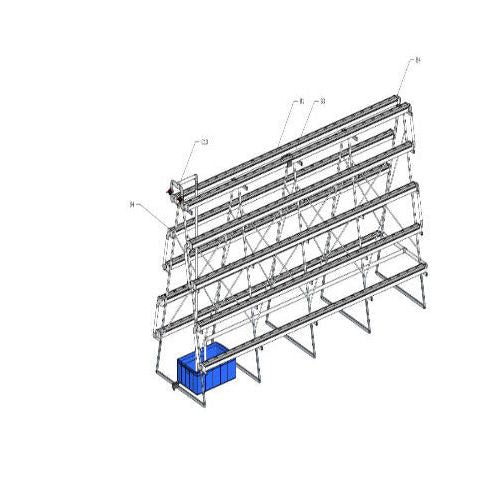 Future Garden - NFT Hydroponik System A-Framed für 120 Pflanzen 2m