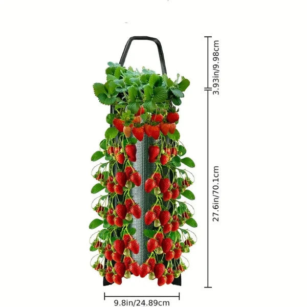 Flower strawberry planting bag 2 pieces, hanging for 8 plants such as fruits, herbs, flowers 