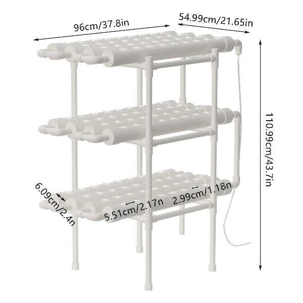 Hydroponik NFT Rohr-Garden-System für 108 Pflanzen von Future Garden