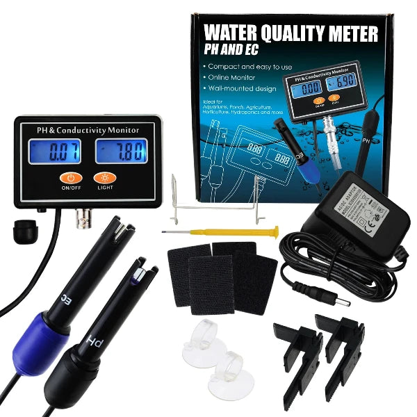 Hydroponik Testgerät Ph Meter EC Monitor Wasser Test ATC Quality Real-Time