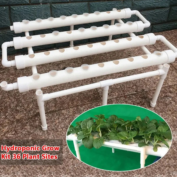 Hydroponik NFT Rohr-Garden-System PVC für 36 Pflanzen von Future Garden