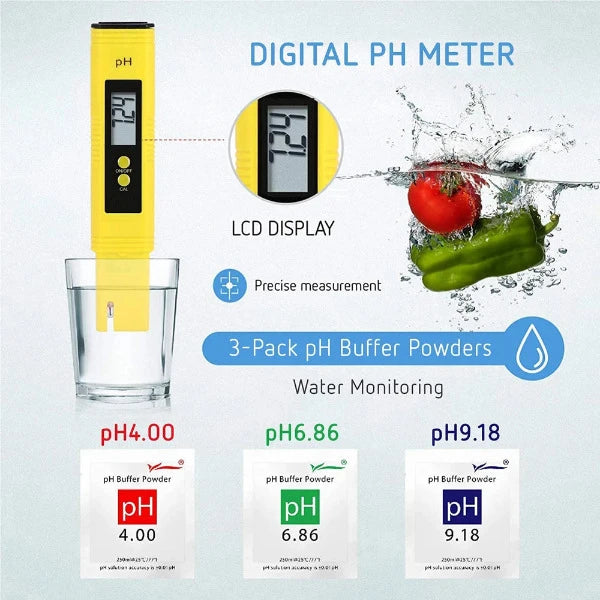 Tester Kit - für ph-Wert und EC Wert, Salzgehalt ,Temperatur des Wassers von Future Garden